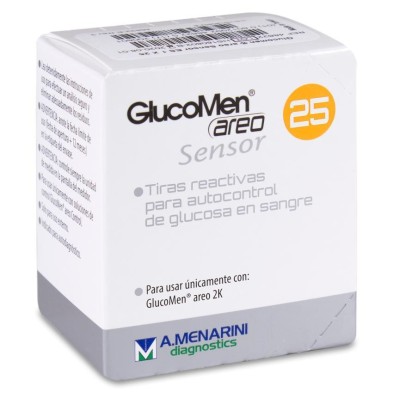 Tiras Reactivas Glucemia Glucomen Areo Sensor 25 Unidades