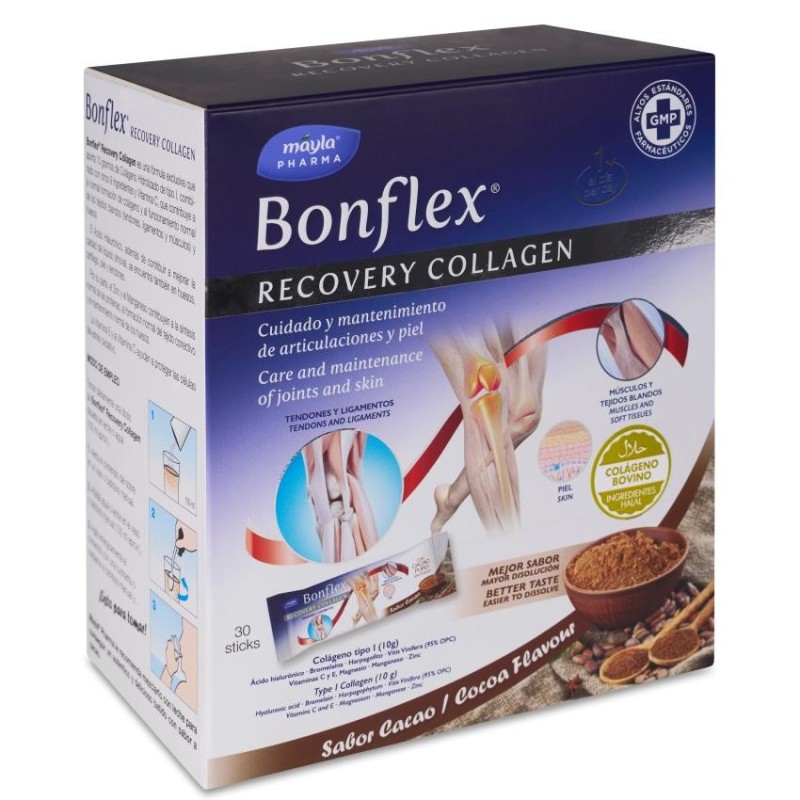 Bonflex Recovery Collagen 30 Sticks 13,25 g Sabor Cacao