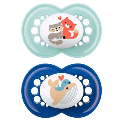 Chupete Silicona Fisiológico Mam Original + 6 Meses Coleccion 2-a Pack Doble