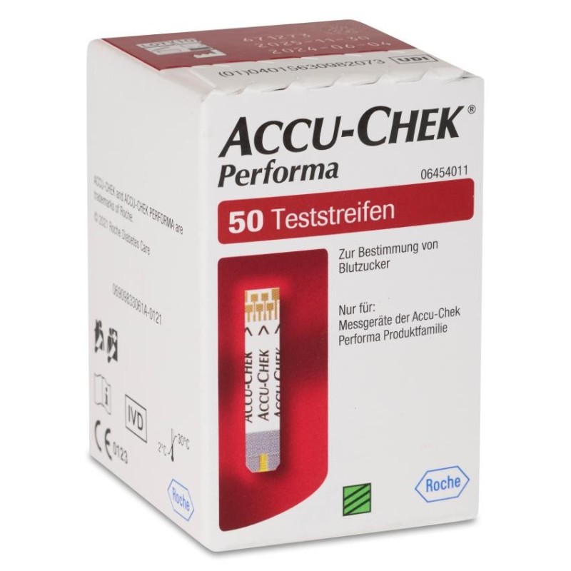 Tiras Reactivas Glucemia Accu-chek Performa 50 Unidades