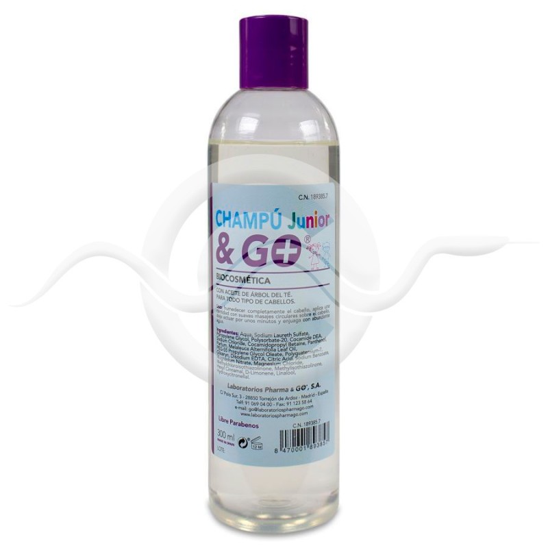 Champú con Arbol del Té Junior & Go 1 Envase 300 ml