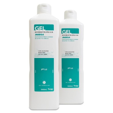 INIBSA GEL DERMATOLÓGICO 2 ENVASES 1 L + 1 ENVASE 200 ML PACK VIAJE