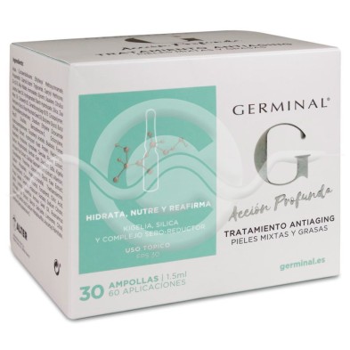Germinal Antiaging Pieles Mixtas y Grasas 30 Ampollas 1,5 ml