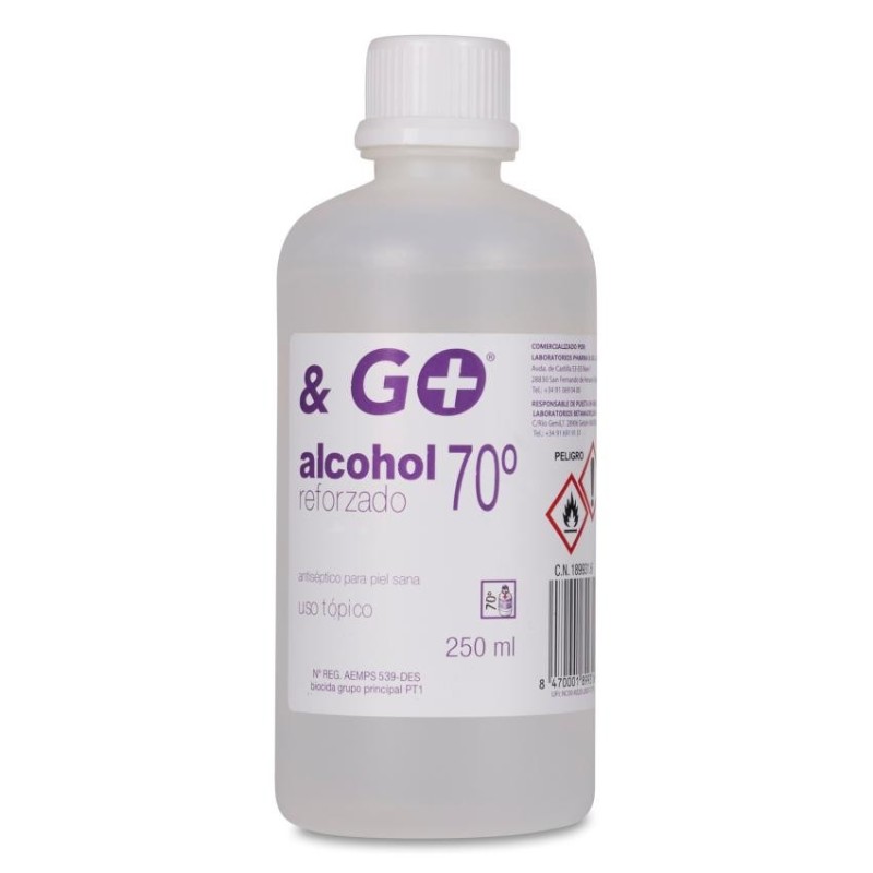 Alcohol 70º & Go 1 Frasco 250 ml