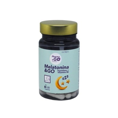 Melatonina con Triptófano y Vitamina B6 & Go 30 Cápsulas