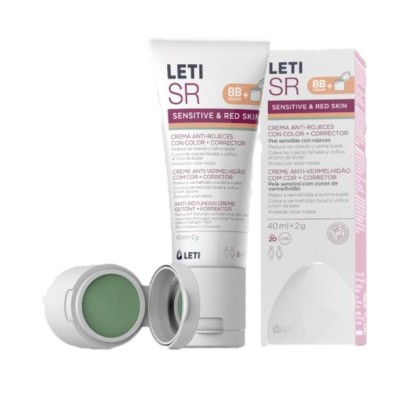 Letisr Crema Anti-rojeces con Color + Corrector 1 Envase 40 ml + 1 Envase 2 g