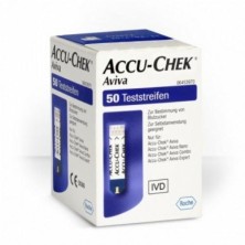 TIRAS REACTIVAS GLUCEMIA ACCU-CHEK AVIVA 50 UNIDADES