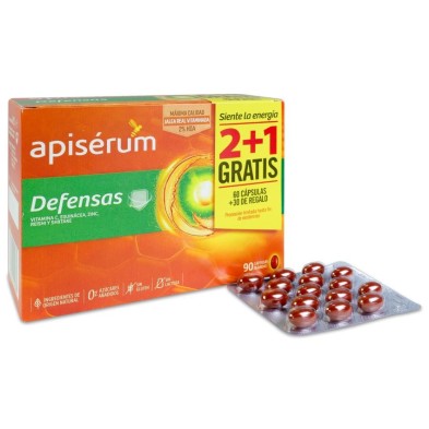 Apiserum Defensas 3 Envases 30 Cápsulas Blandas Pack Ahorro 3 Meses