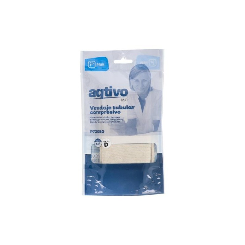 Vendaje Tubular Prim Aqtivo Skin 1 Unidad Color Beige Talla D