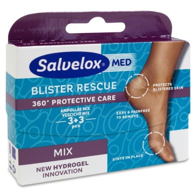Salvelox Blister Rescue Ampollas Mix Talones y Dedos 3 u + 3 u