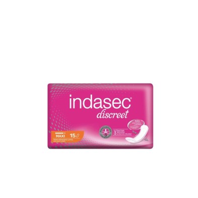 INDASEC MAXI COMPRESA PERDIDAS LEVES 15 UNIDADES