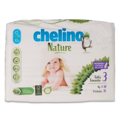 Pañal Infantil Chelino Nature Talla 3 36 Unidades