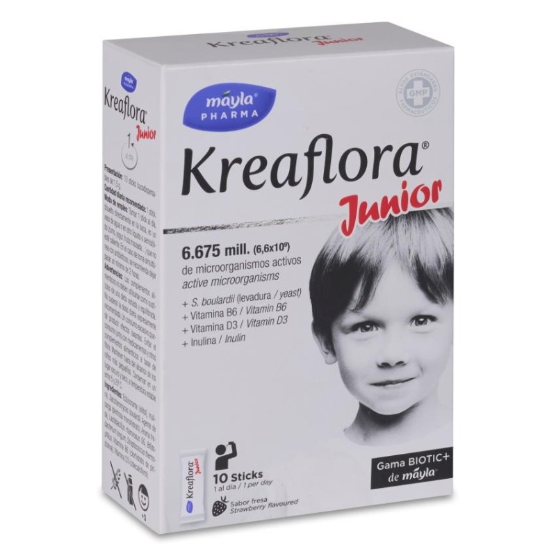Kreaflora Junior 10 Sticks Sabor Fresa