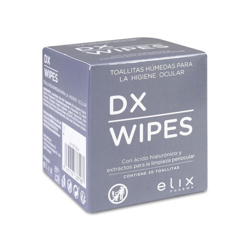 DX Wipes Toallitas Humedas para Higiene Ocular 20 Unidades