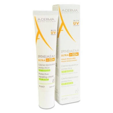 A-derma Epitheliale Ultra Repair SPF 50+ Crema Reparadora Antimarcas 1 Envase 40 ml