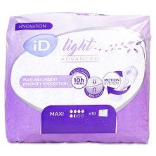 Compresa Incontinencia Orina Ligera Id Discreet Light Pads Maxi 10 Unidades