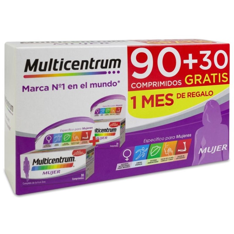Multicentrum Mujer 90 + 30 Comprimidos Pack Promocional