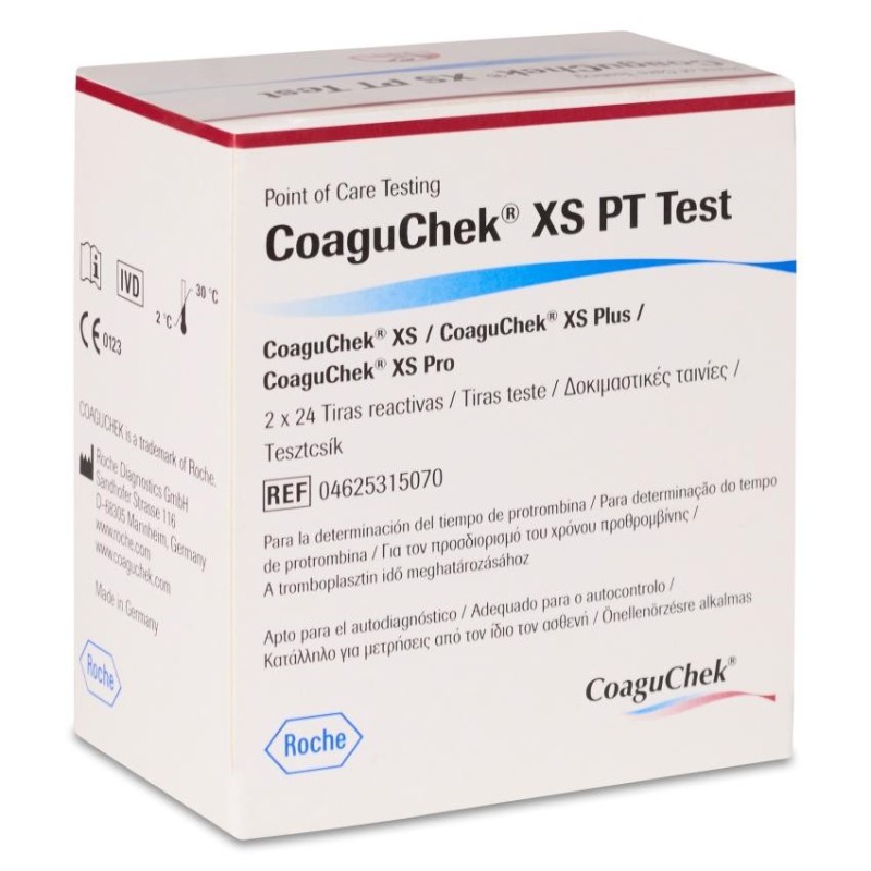 Tiras Reactivas Tiempo de Protrombina Coaguchek Xs Pt Test 48 Unidades