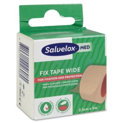 Esparadrapo Hipoalergico Salvelox Med Fix Tape Wide 1 Unidad 5 m x 2,5 cm