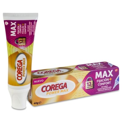 Corega Max Fijacion + Confort 1 Tubo 40 g sin Sabor