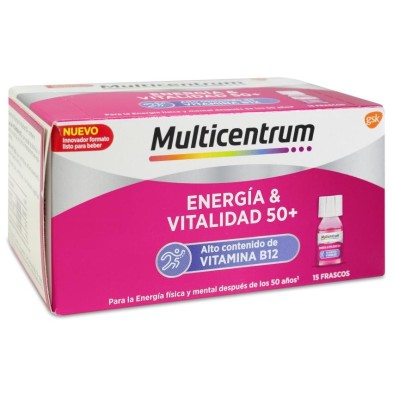Multicentrum Energia & Vitalidad 50+ 15 Frascos 7 ml Sabor Frambuesa