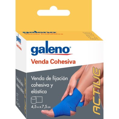 Venda Elastica Cohesiva Galeno Active 1 Unidad 4,5 m x 5 cm Color Azul