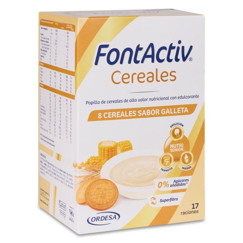 Fontactiv 8 Cereales 1 Envase 500 g Sabor Galleta