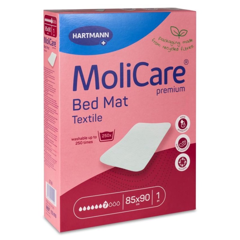 Empapador Reutilizable Molicare Bed Mat Textile 1 Unidad 90 cm x 85 cm