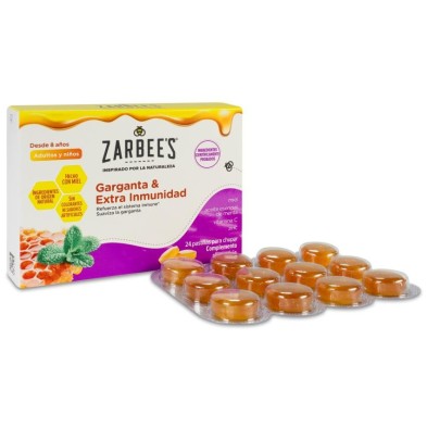 Zarbees Garganta y Extra Inmunidad 24 Pastillas para Chupar