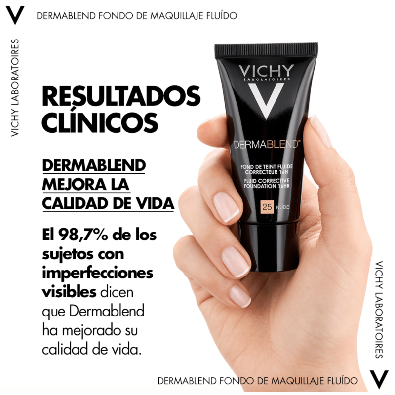 DERMABLEND FONDO DE MAQUILLAJE CORRECTOR VICHY 30 ML 25 NUDE