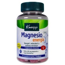 Kneipp Magnesio Energia 60 Caramelos de Goma Sabor Frambuesa