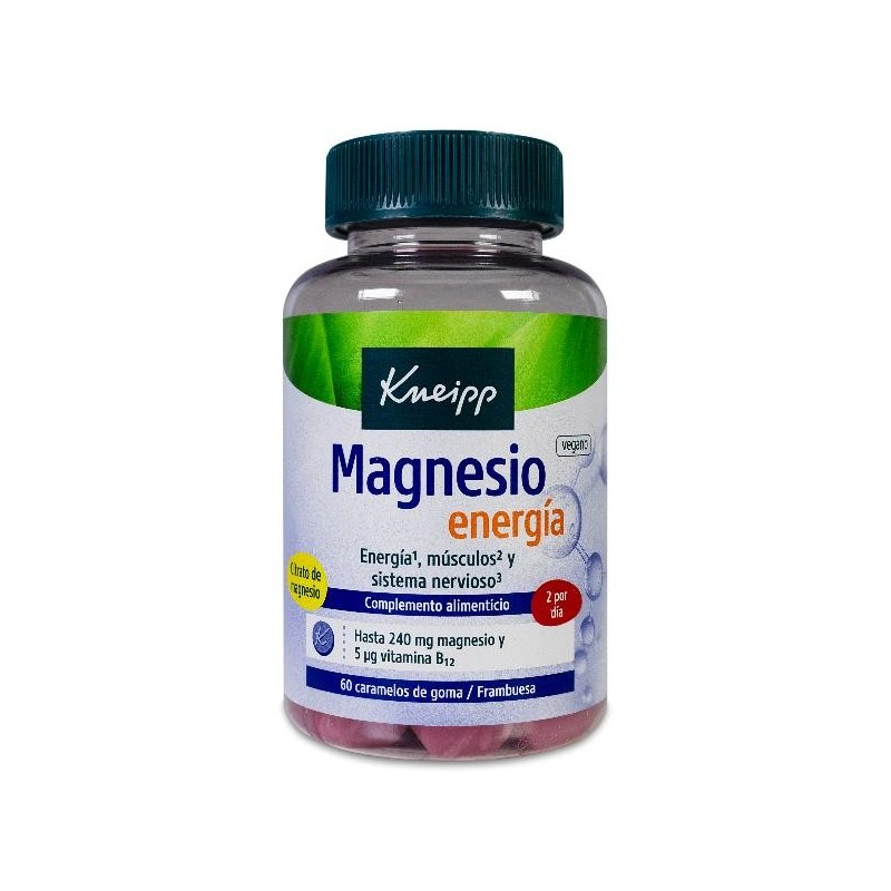 Kneipp Magnesio Energia 60 Caramelos de Goma Sabor Frambuesa