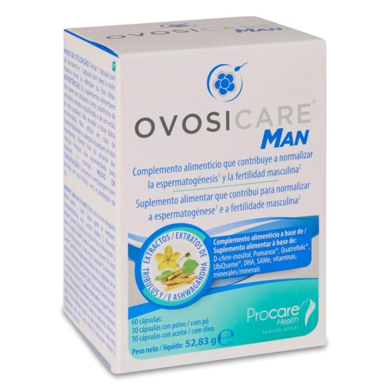 Ovosicare Man 30 Cápsulas con Polvo + 30 Cápsulas con Aceite