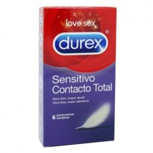 DUREX SENSITIVO CONTACTO TOTAL PRESERVATIVOS 6 UNIDADES