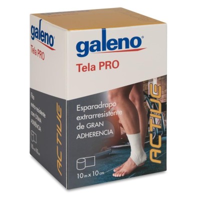 Esparadrapo Galeno Tela Pro 1 Unidad 10 m x 10 cm Color Blanco