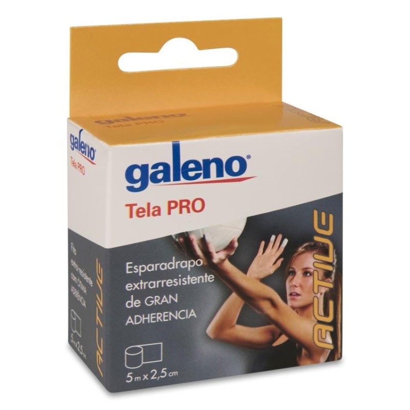 Esparadrapo Galeno Tela Pro 1 Unidad 5 m x 2,5 cm Color Blanco