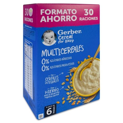 Gerber Multicereales 0% Azucares Añadidos 1 Estuche 510 g Formato Ahorro