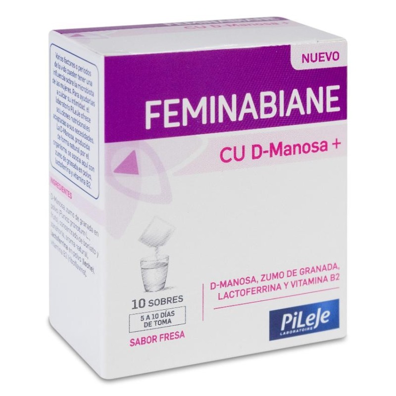 Feminabiane Cu D-manosa + 10 Sobres Sabor Fresa