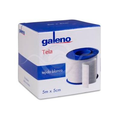 Esparadrapo Galeno Tela Pro 1 Unidad 5 m x 5 cm Color Blanco
