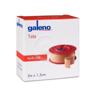 Esparadrapo Galeno Tela 1 Unidad 5 m x 1,5 cm Color Piel