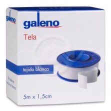 Esparadrapo Galeno Tela 1 Unidad 5 m x 1,5 cm Color Blanco