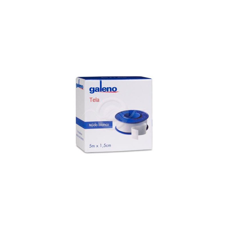 Esparadrapo Galeno Tela 1 Unidad 5 m x 1,5 cm Color Blanco