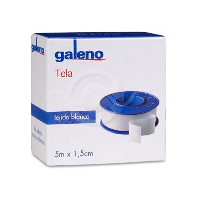 Esparadrapo Galeno Tela 1 Unidad 5 m x 1,5 cm Color Blanco