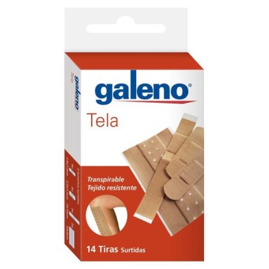 Galeno Tela Apósito Adhesivo Color Piel 14 Unidades 4 Tamaños Precortado