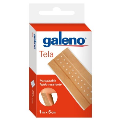 Galeno Tela Apósito Adhesivo Color Piel 4 Unidades 25 cm x 6 cm para Cortar