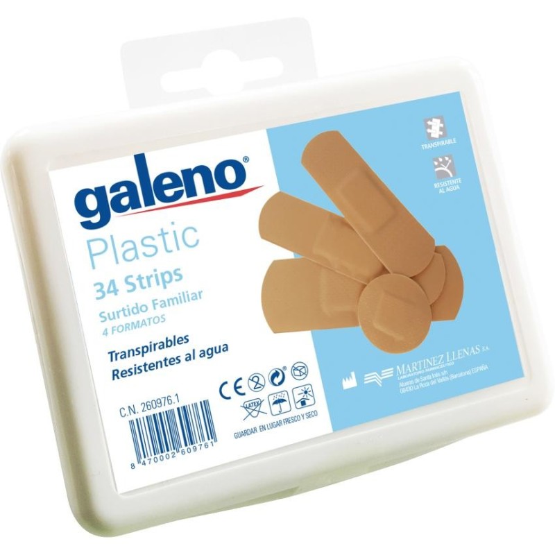 Galeno Plastic Apósito Adhesivo Color Piel 34 Unidades Surtidas