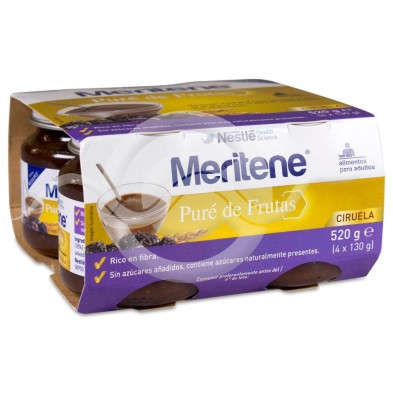 Meritene Pure de Frutas 4 Tarrinas 130 g Sabor Ciruela