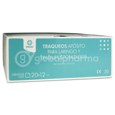 Traqueo,s Apósito Laringo Traqueotomizado 30 Unidades 20 cm x 12 cm