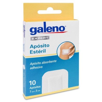 Apósito Estéril Adhesivo Galeno 10 Unidades 7 cm x 5 cm