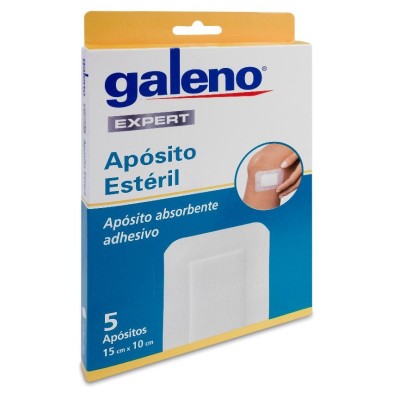 Apósito Estéril Adhesivo Galeno 5 Unidades 15 cm x 10 cm